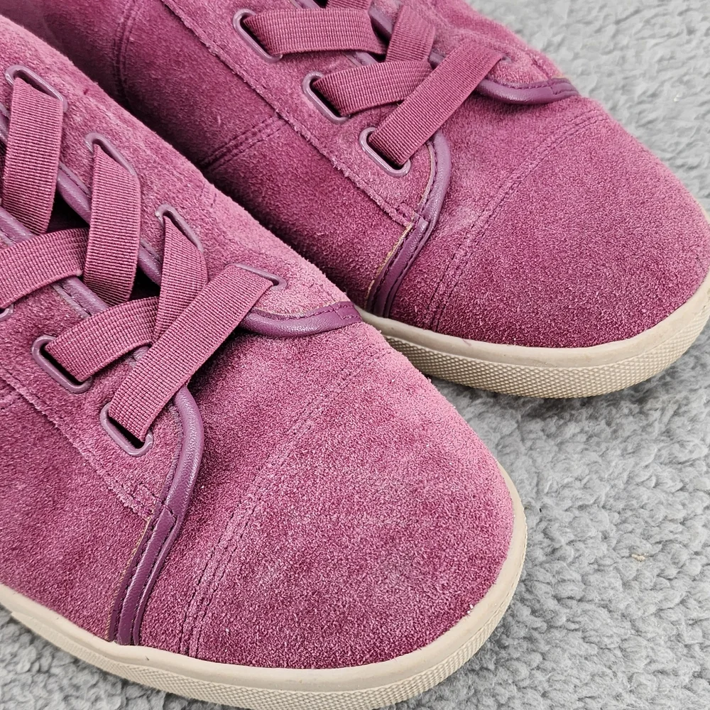 Vionic Jean Suede Slip On Sneakers Sz 8.5 Purple Casual Comfort Shoes - Picture 11 of 12